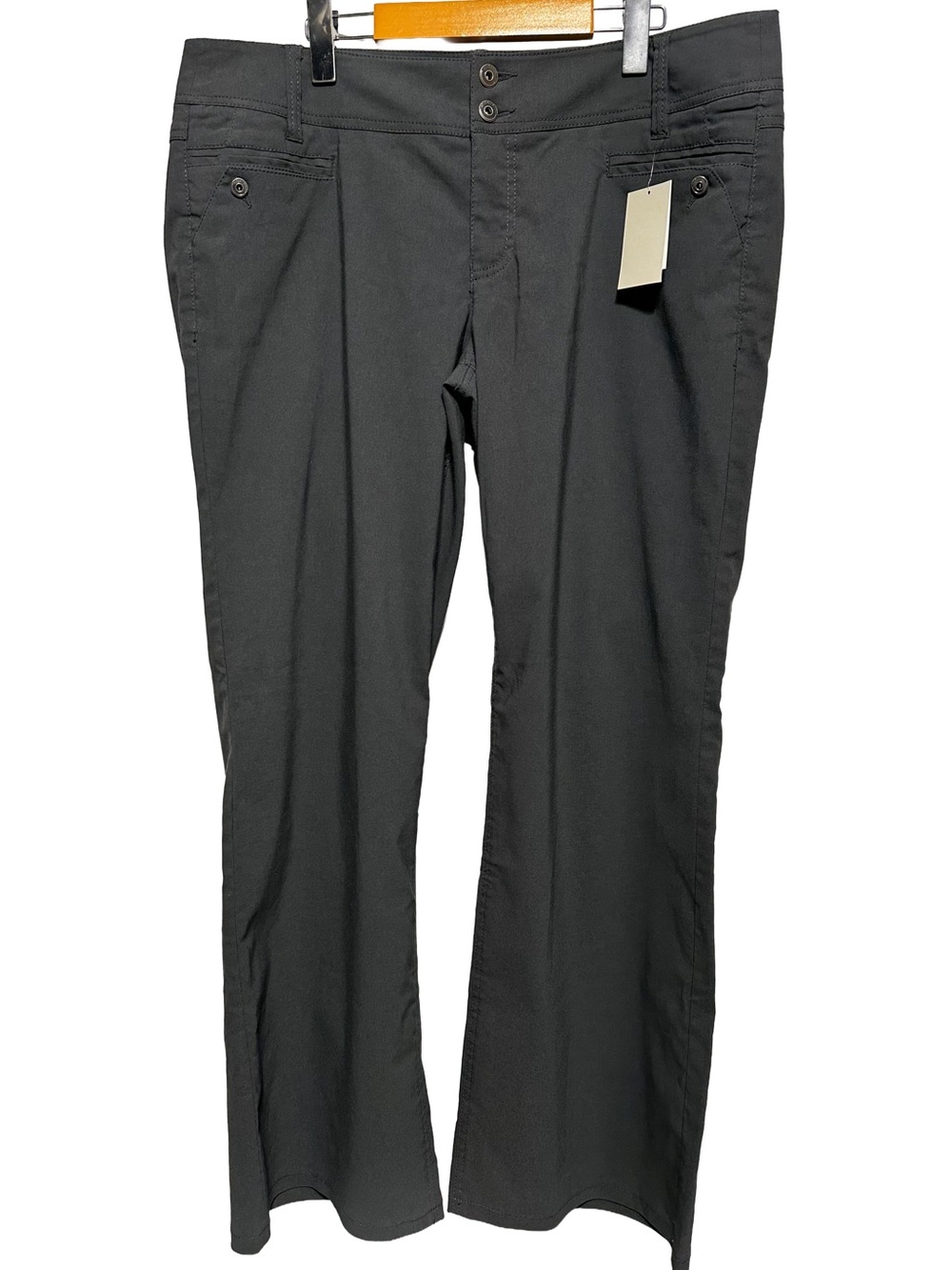 Mexx Petite Grey Stretch Straight Leg Pants Career Office Minimalist NWT 16P
